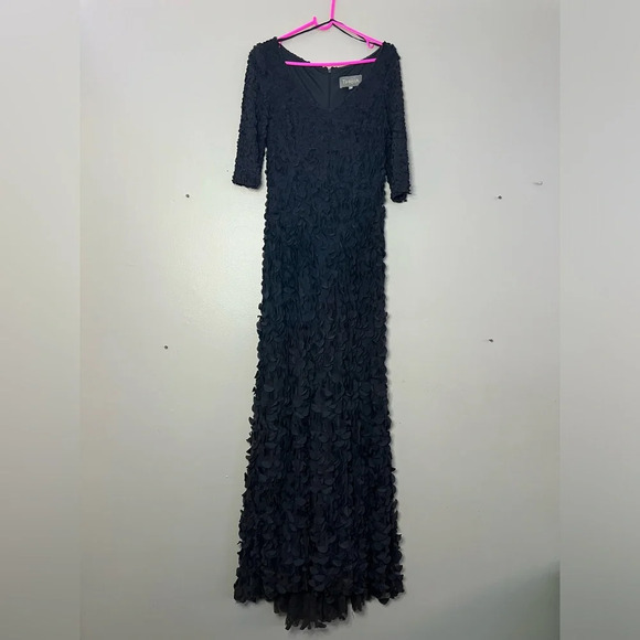 Women’s THEIA Navy Blue Petal Embellished Formal Gown Special Occasion Dress 8 - Picture 3 of 12